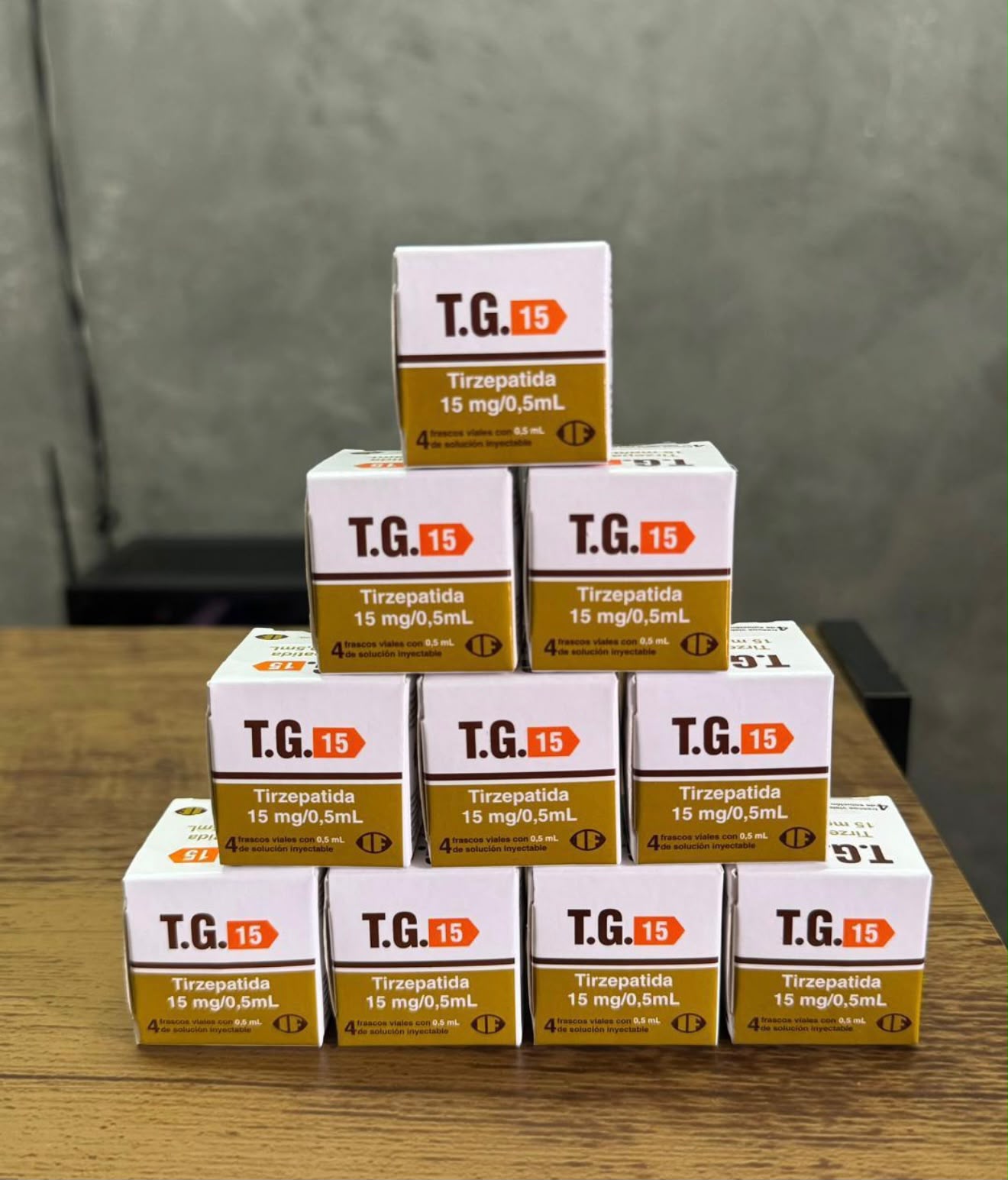 TG 15MG — caixa com 4 ampolas